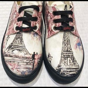 NEW High-sole sneakers wedges Eiffel Tower Paris